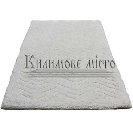 Carpet for bathroom Indian Handmade Wave RIS-BTH-5252 WHITE - высокое качество по лучшей цене в Украине.